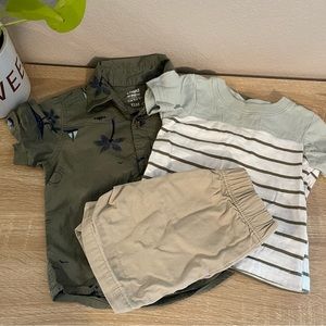 3 Piece Green Hawaiian Outfit - Carters - 12 months